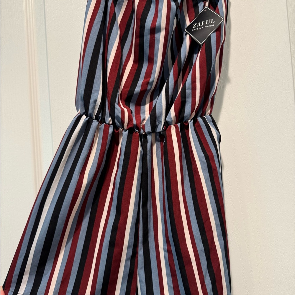 Zaful Multicolor Striped Romper